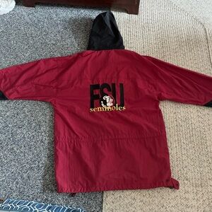 FSU Seminoles Vintage Jacket/Wind-Breaker - Red and Black